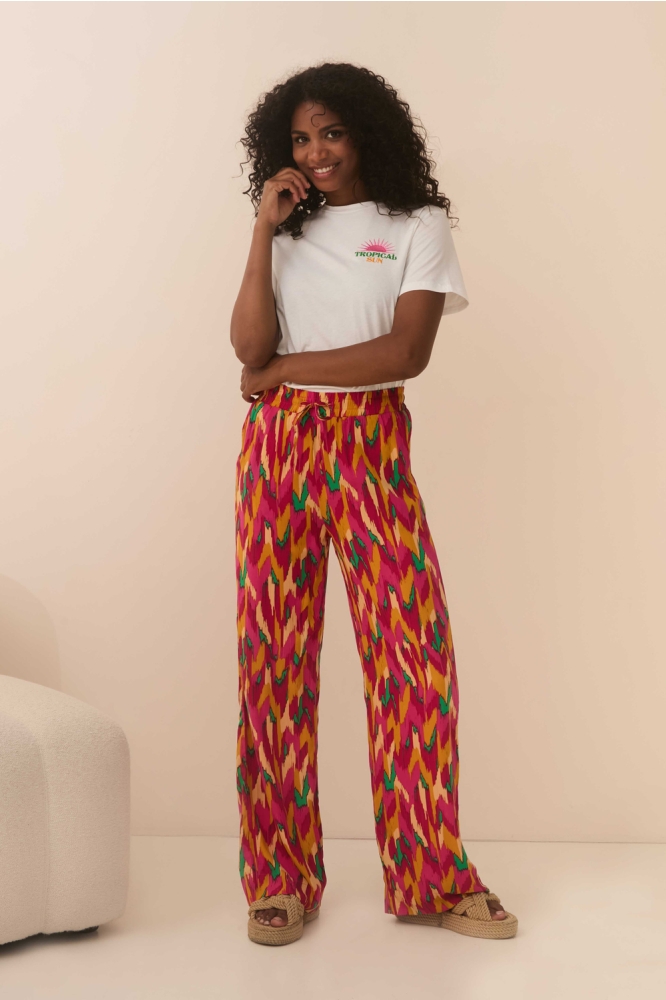 TROUSER DALILA QD35 810 multi color print